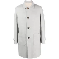 eleventy manteau réversible à simple boutonnage - gris