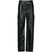 stella mccartney pantalon droit à poches cargo - noir
