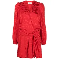 zadig&voltaire robe courte à fleurs en jacquard - rouge