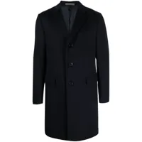 corneliani manteau en laine à simple boutonnage - bleu
