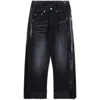 junya watanabe jean ample à coupe courte - noir