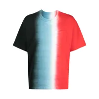 sacai t-shirt en coton à imprimé tie-dye - multicolore