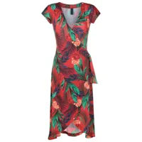lygia & nanny robe portefeuille falcão à imprimé botanique - rouge