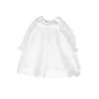 la stupenderia robe-chemise à col festonné - blanc