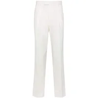 zegna pantalon chino à taille mi-haute - blanc