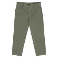 dondup kids pantalon chino à coupe droite - vert