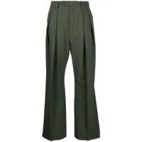 barena pantalon de costume à plis marqués - vert