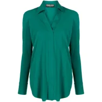chiara boni la petite robe chemise à col v - vert