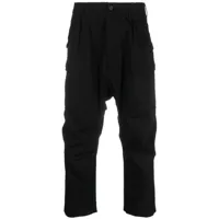 junya watanabe man pantalon court à design plissé - noir