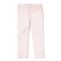 simonetta pantalon en satin à rayures latérales - rose