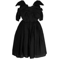 pushbutton robe à détail de nœud - noir