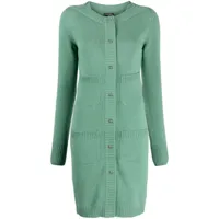chanel pre-owned robe courte à boutons à loquet (années 2010) - vert