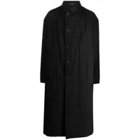 yohji yamamoto manteau à épaules descendues - noir