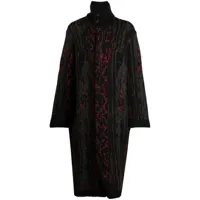 yohji yamamoto manteau à col montant - noir