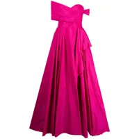 zuhair murad robe longue à épaules dénudées - violet