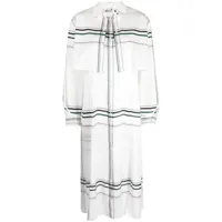 ports 1961 robe plissée mi-longue à carreaux - blanc