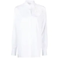 ermanno scervino chemise à col à appliqués - blanc