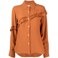 3.1 phillip lim chemise volanyée à manches longues - orange