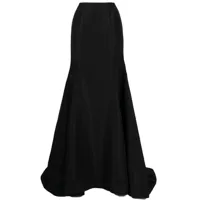 oscar de la renta jupe en soie à taille haute - noir