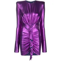 alexandre vauthier robe courte froncée - violet