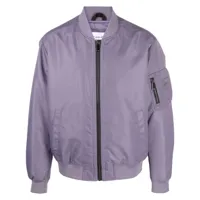 calvin klein veste bomber à patch logo - violet