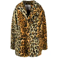 vivienne westwood manteau wittgenstein à motif léopard - noir