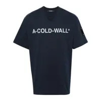 a-cold-wall* t-shirt en coton à logo imprimé - bleu