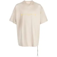 mastermind world t-shirt en coton à logo imprimé - marron