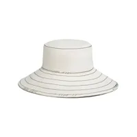 marni chapeau en coton à coutures contrastantes - blanc