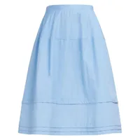 marni jupe évasée à design plissé - bleu