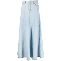 haikure jupe longue en jean - bleu