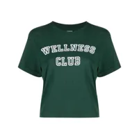 sporty & rich t-shirt en coton à slogan imprimé - vert