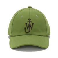 jw anderson casquette en coton à logo brodé - vert