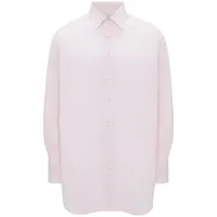 jw anderson chemise en coton à logo brodé - rose