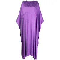 bambah robe caftan à design drapé - violet