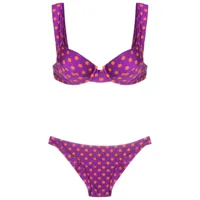 brigitte bikini à pois - violet