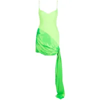 david koma robe courte à design drapé - vert