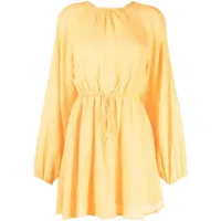 faithfull the brand robe courte constance à dos ouvert - jaune
