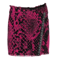 pinko minijupe imprimée en tweed - rose