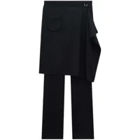courrèges pantalon de tailleur en laine - noir