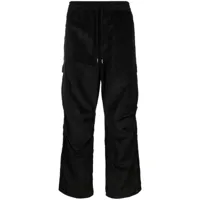 maharishi pantalon en velours côtelé à poches cargo - noir