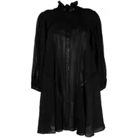marant étoile robe courte isma à design plissé - noir