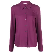 patrizia pepe chemise en chiffon à manches longues - violet