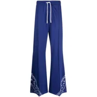 marcelo burlon county of milan pantalon de jogging à imprimé bandana - bleu