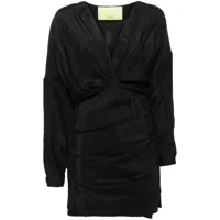 gauge81 robe drapée asuka - noir
