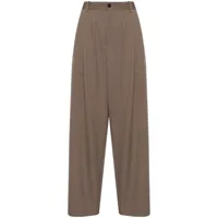 the row pantalon de tailleur à taille haute - gris