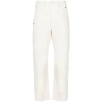 lemaire pantalon droit à taille haute - blanc