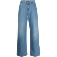 the row jean droit eglitta à taille basse - bleu