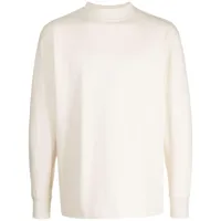 snow peak t-shirt en coton à col montant - blanc