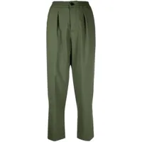 marni pantalon chino à taille élastiquée - vert